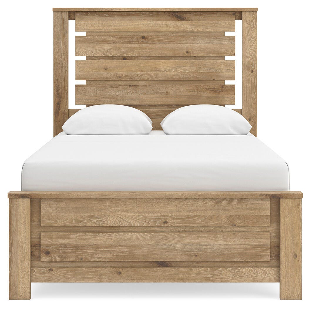 Brozmont Panel Bed, Dresser and Mirror (B1045-SI) - Image 9