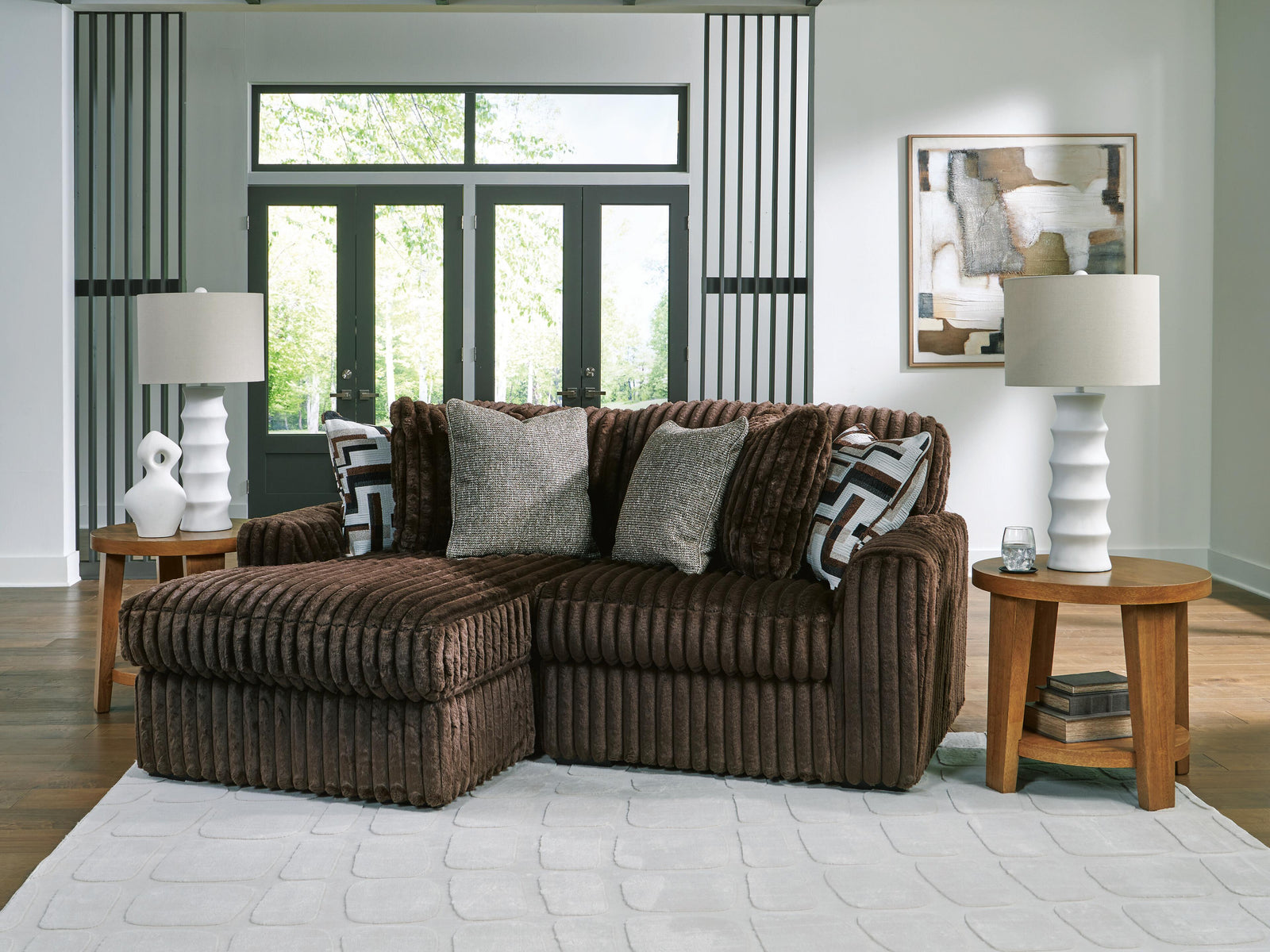 Midnight-Madness 2-Piece Sectional with Chaise (98104-SI) - Image 2