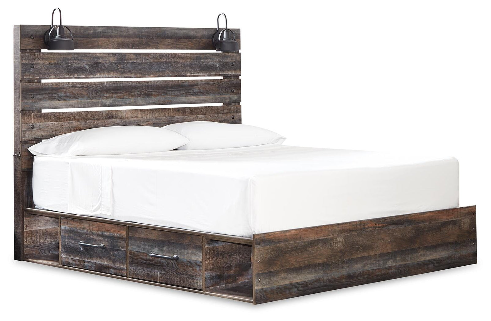 Drystan Panel Bed with Storage, Dresser, Mirror, Chest and 2 Nightstands - Multi (B211-SI) - Image 4