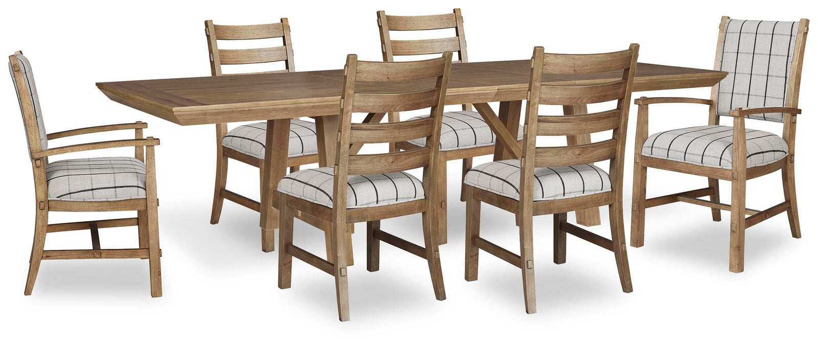 Ridgester Extension Dining Table, 2 Arm Chairs and 4 Side Chairs (D858-SI)