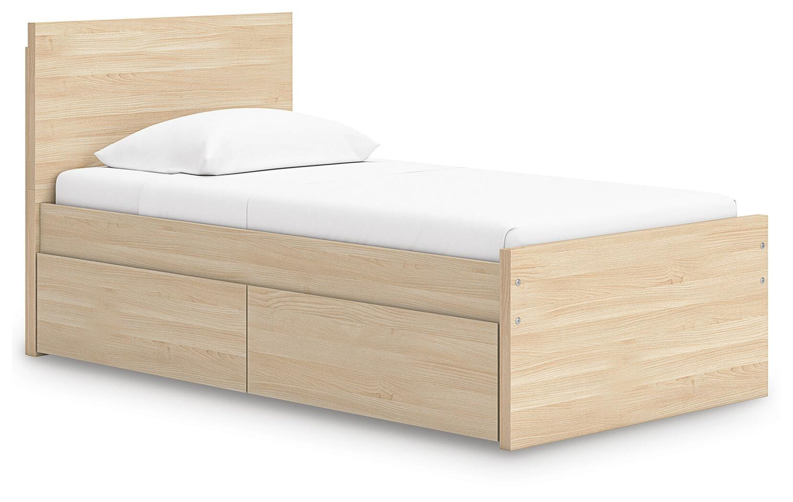 Onita Panel Platform Bed with 1 Side Storage (Youth) - Natural (EB9632-SI)