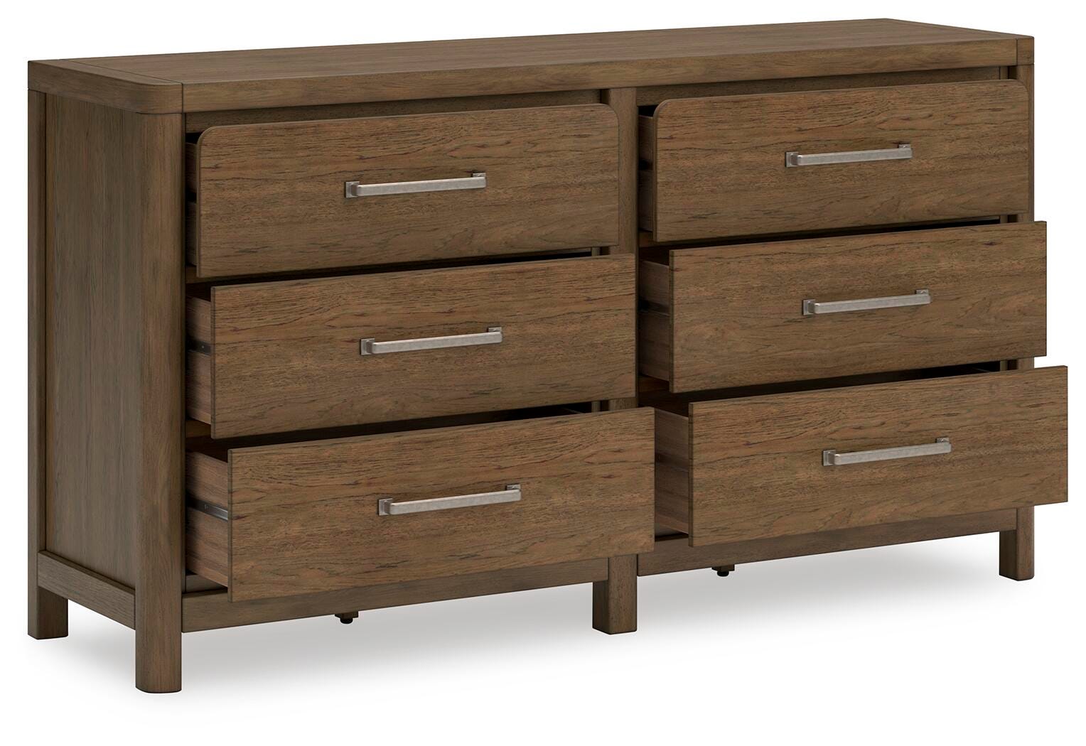 Cabalynn Upholstered Bed, Dresser and 2 Nightstands - Light Brown (B974-SI) - Image 4