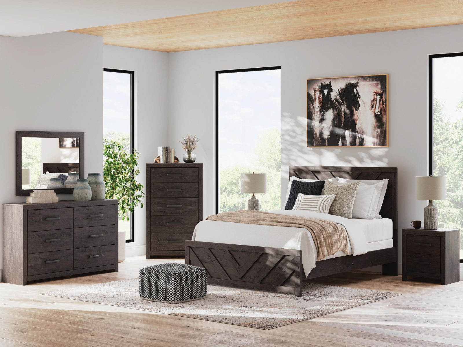 Prendonea Dresser and Mirror - Charcoal (B3789-SI) - Image 9