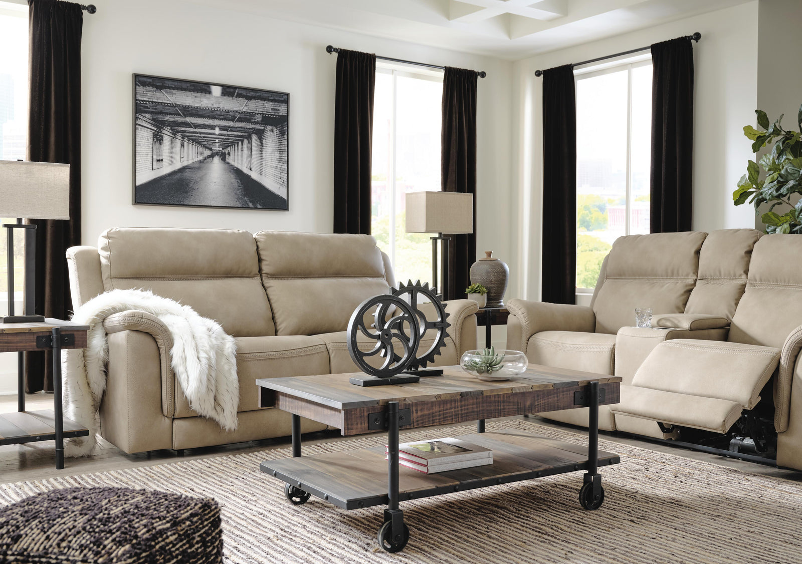 Next-Gen Durapella Power Reclining Loveseat with Console (59302-SI) - Image 19