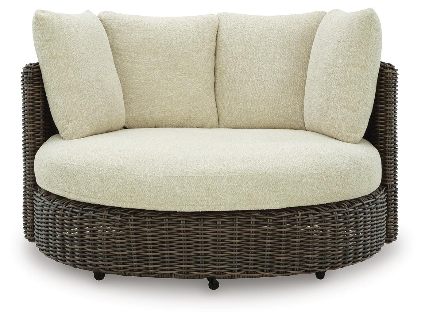 Kimora Outdoor Right and Left-arm Facing Loveseat with Cushion (Set of 2) (P711-SI) - Image 21
