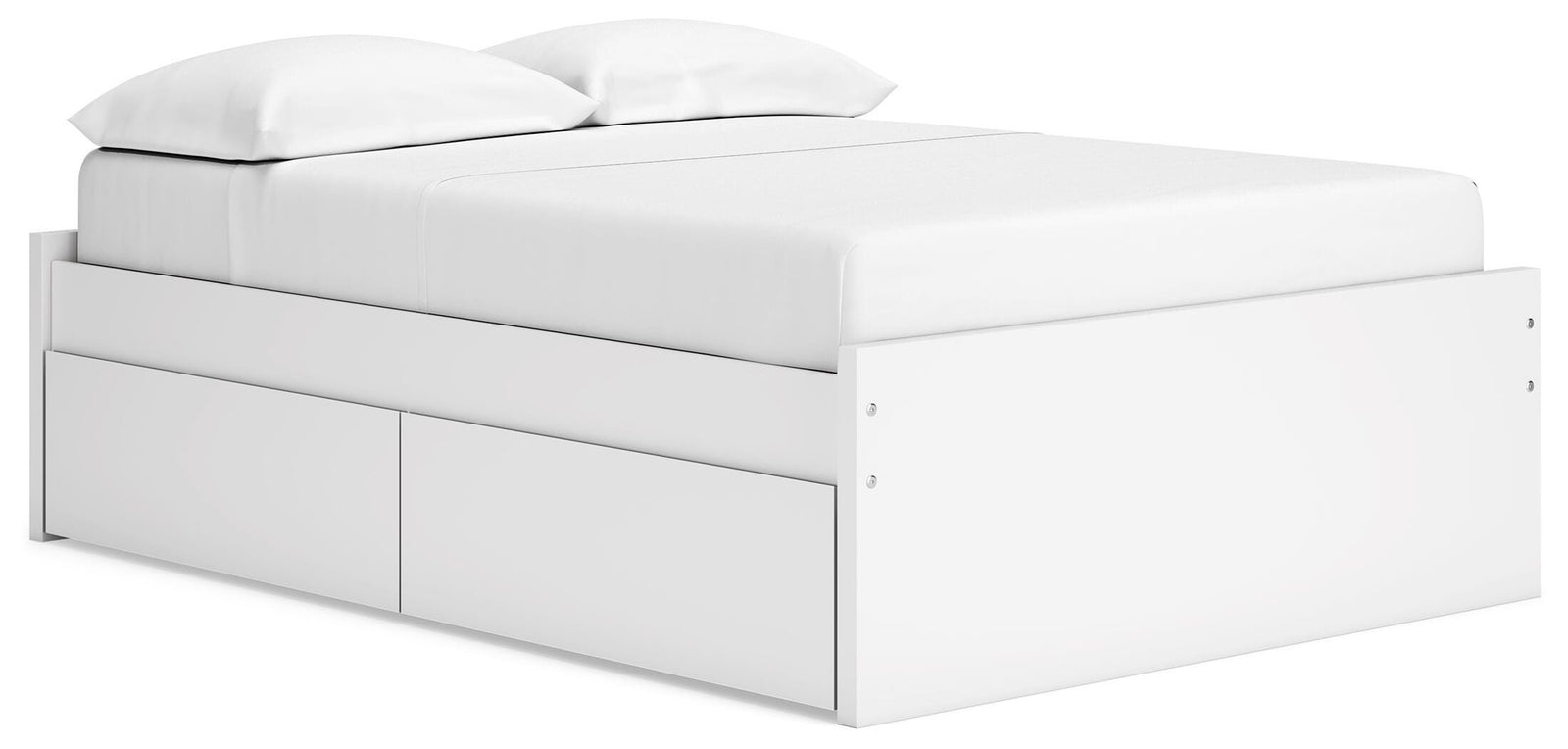 Onita Platform Bed with 2 Side Storage (Youth) - White (EB9630-SI)