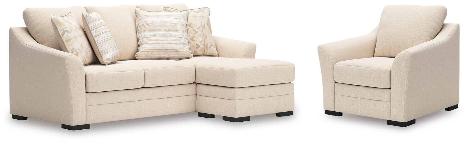 Lango Sofa Chaise and Chair (48602-SI)