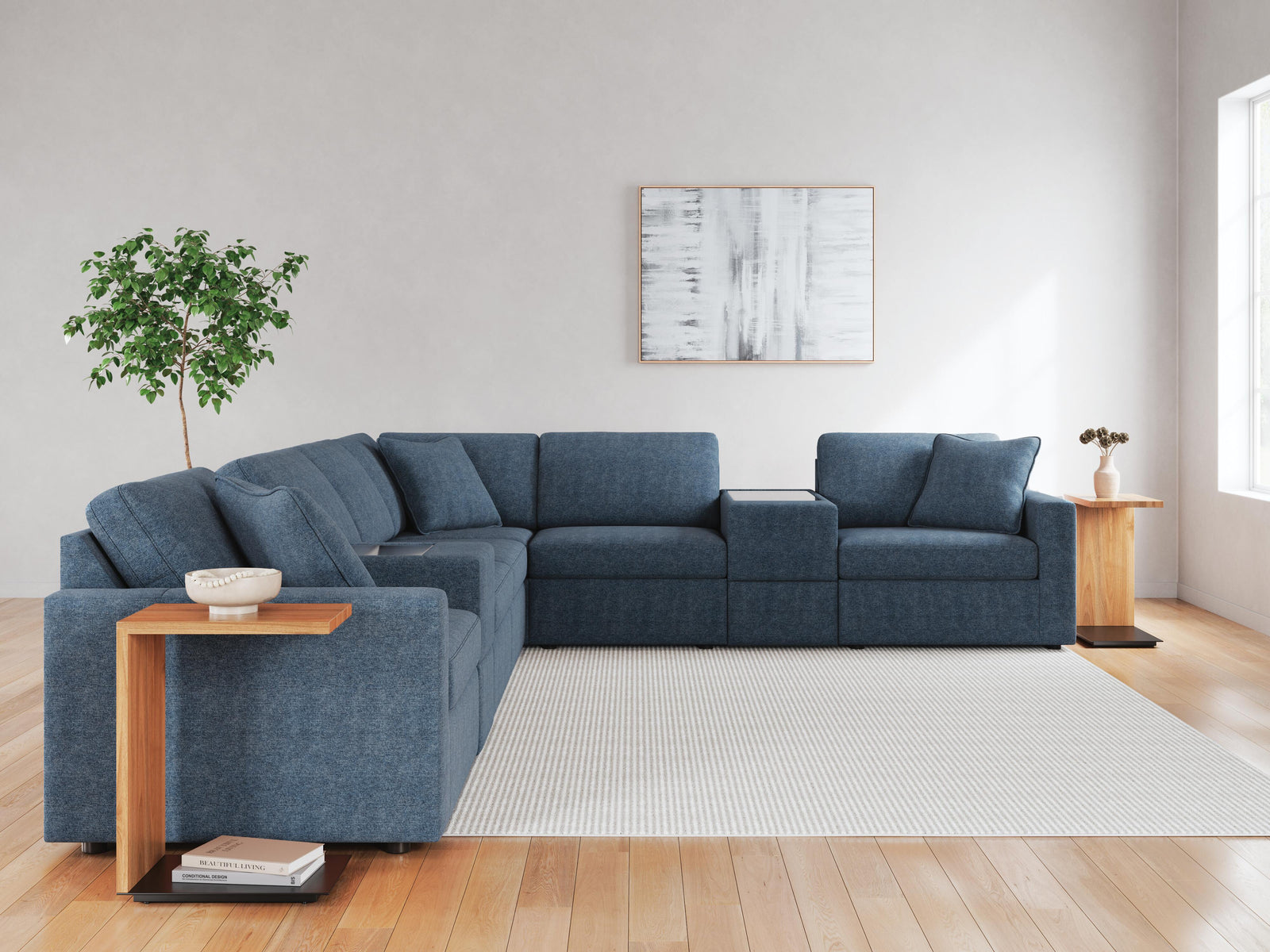 Modmax 8-Piece Sectional and Ottoman (92121-SI) - Image 11