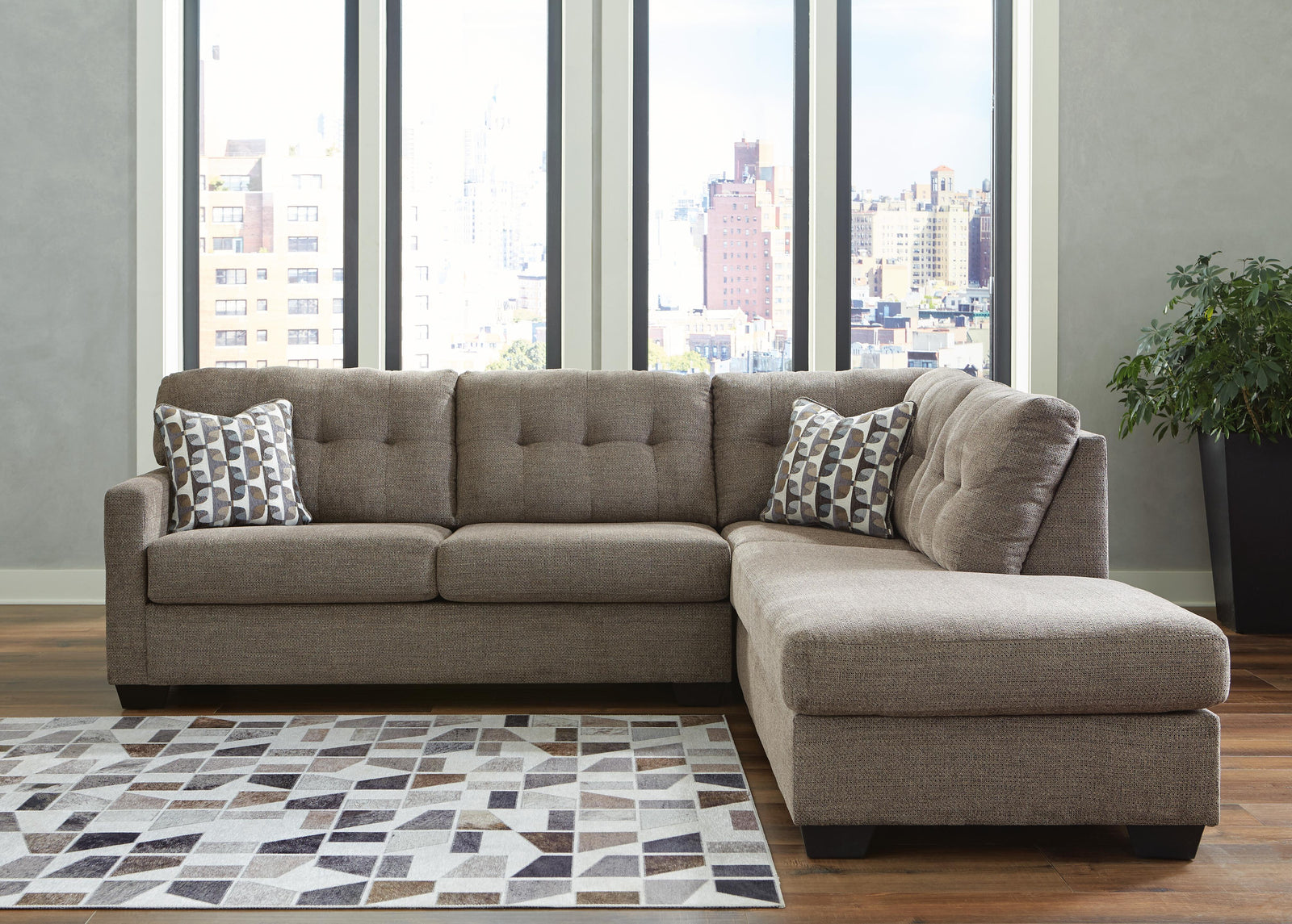 Mahoney 2-Piece Sleeper Sectional with Chaise (31005-SI) - Image 4