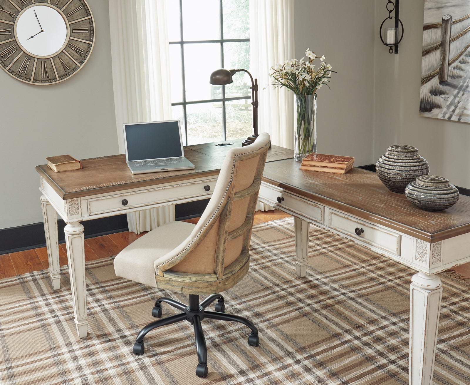 Realyn 2-Piece Home Office Lift Top Desk (H743-SI) - Image 9