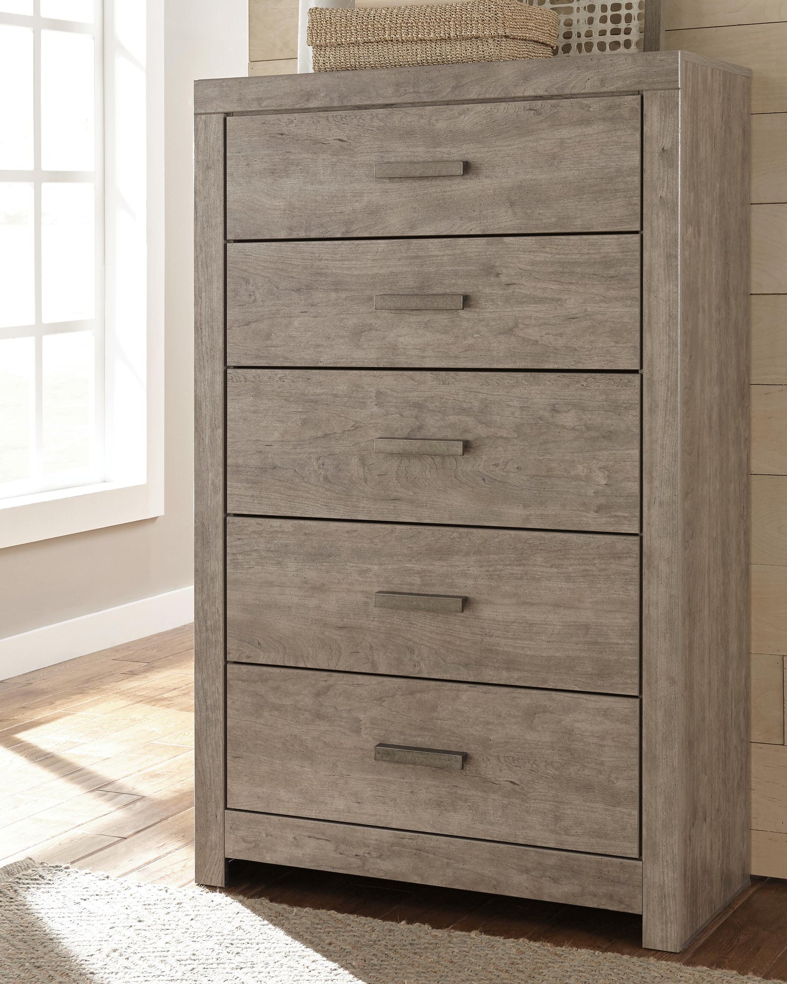 Culverbach Panel Bed, Dresser, Mirror and Chest - Gray (B070-SI) - Image 8