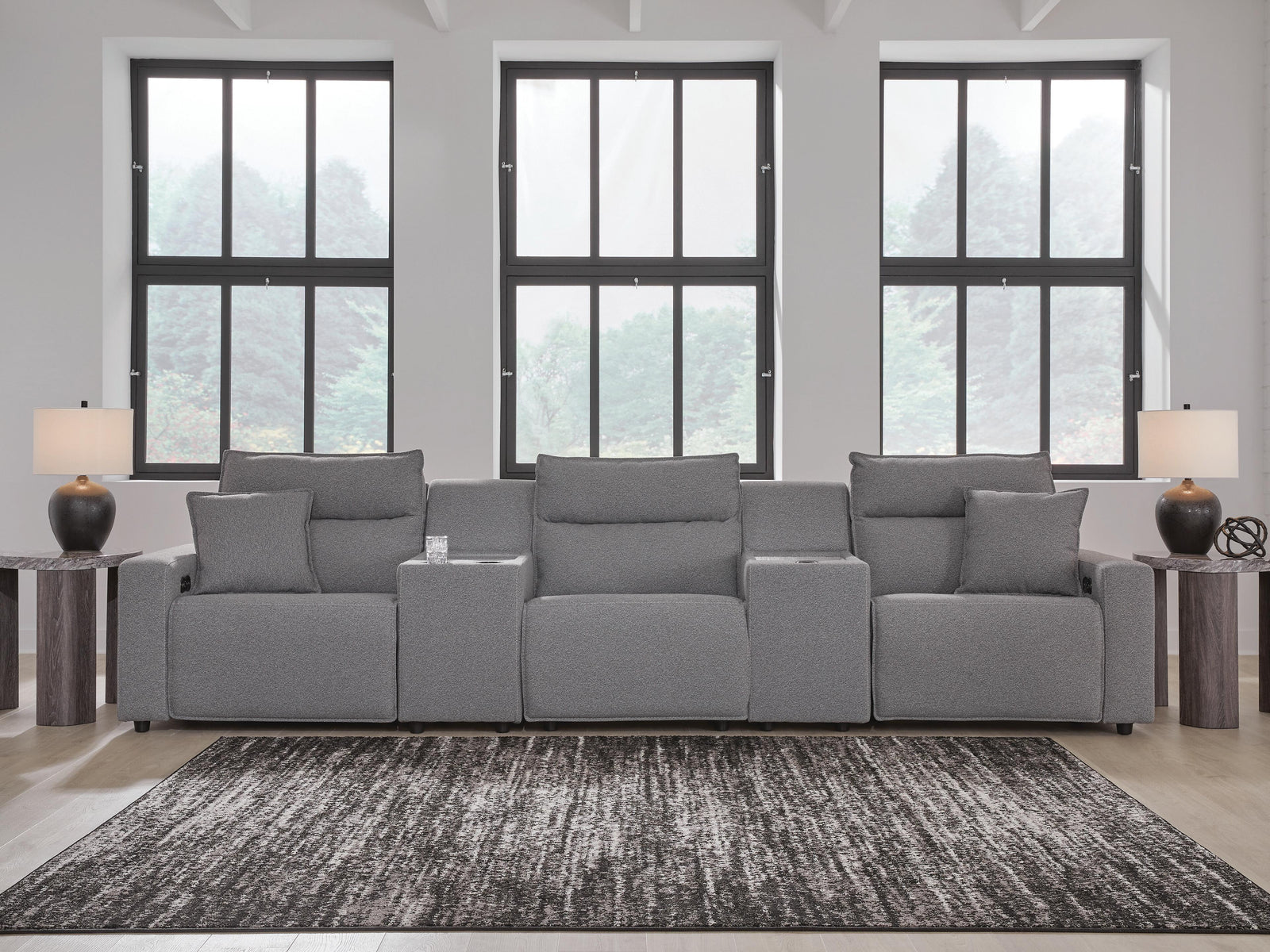 Modmax II 5-Piece Power Reclining Sectional with Consoles (65906-SI) - Image 2