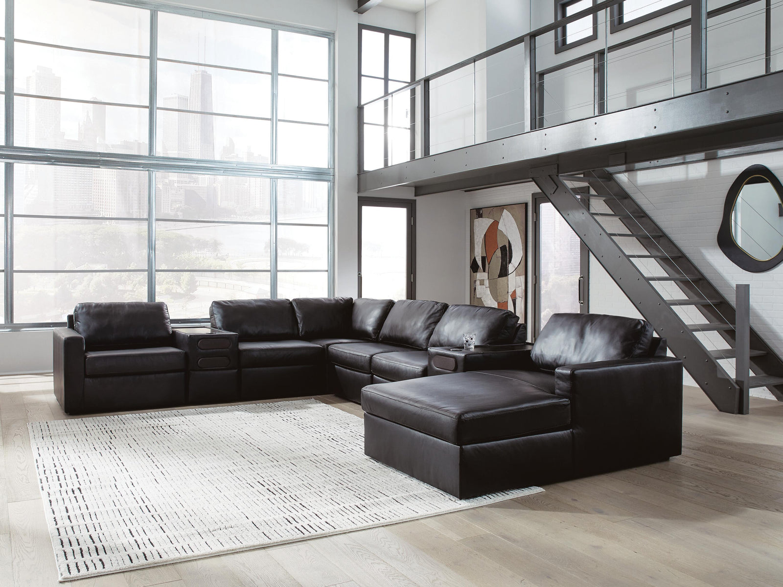 Modmax II 8-Piece Sectional with Chaise and Audio Consoles (74305-SI) - Image 2