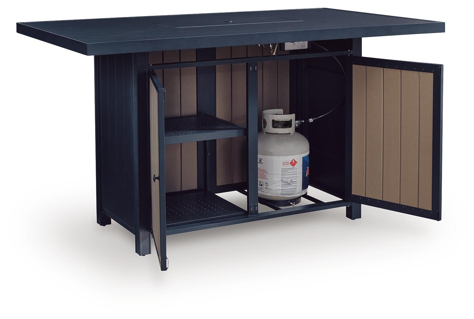 East Beach Outdoor Bar Table with Fire Pit (PCP587-SI) - Image 21