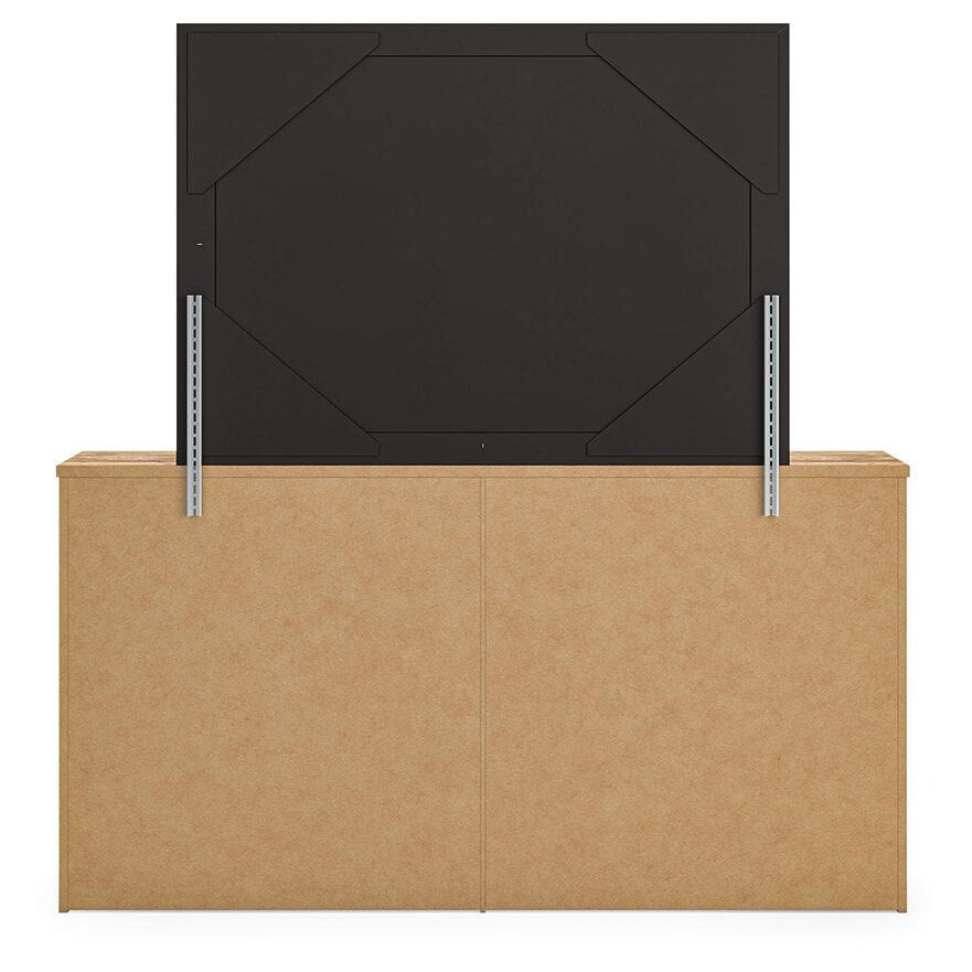 Maystonna King Crossbuck Panel Bed, Dresser, Mirror and Nightstand (PCB1580-SI) - Image 6
