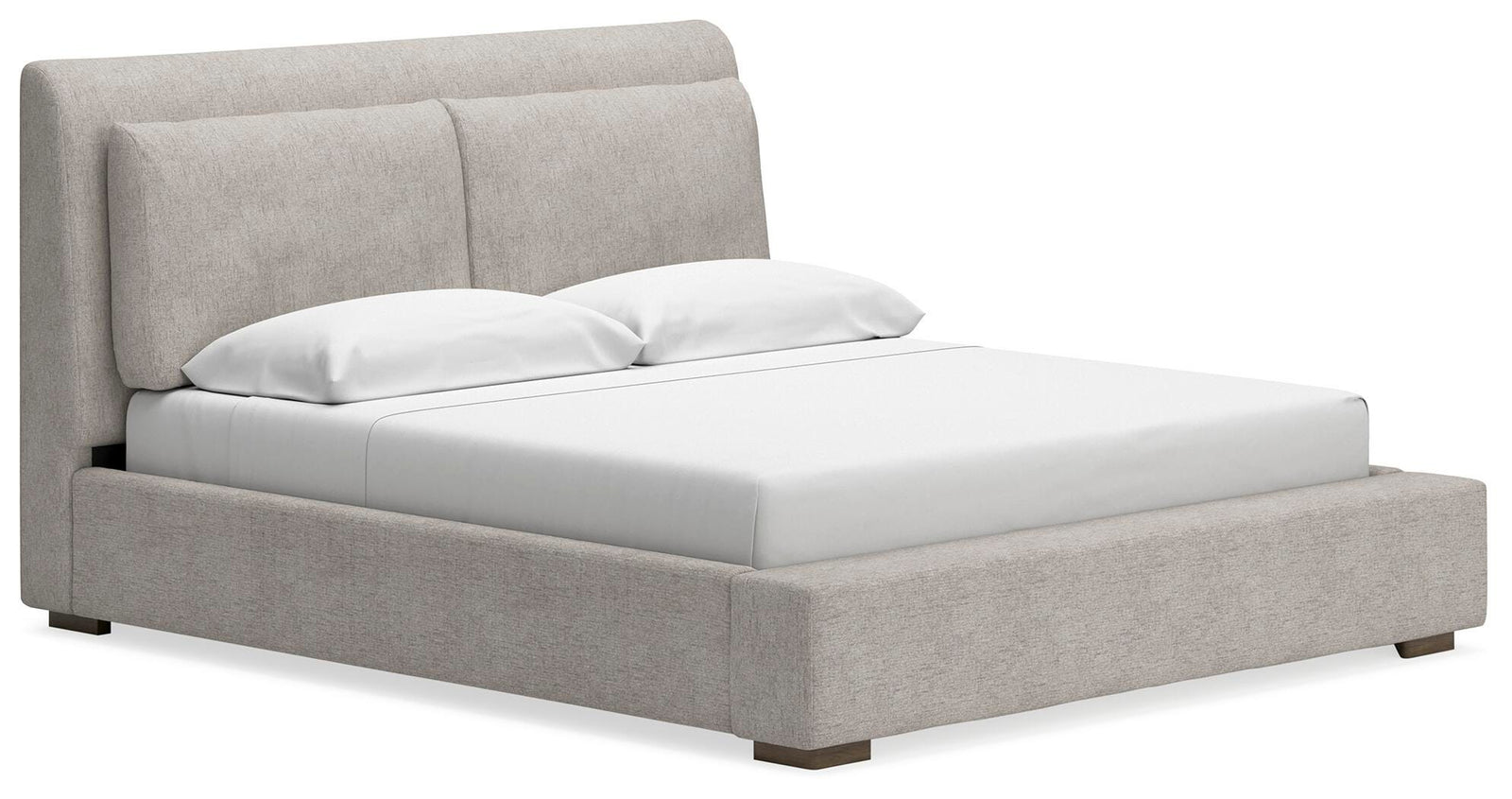 Cabalynn Upholstered Bed, Dresser and Mirror - Light Brown (B974-SI) - Image 9