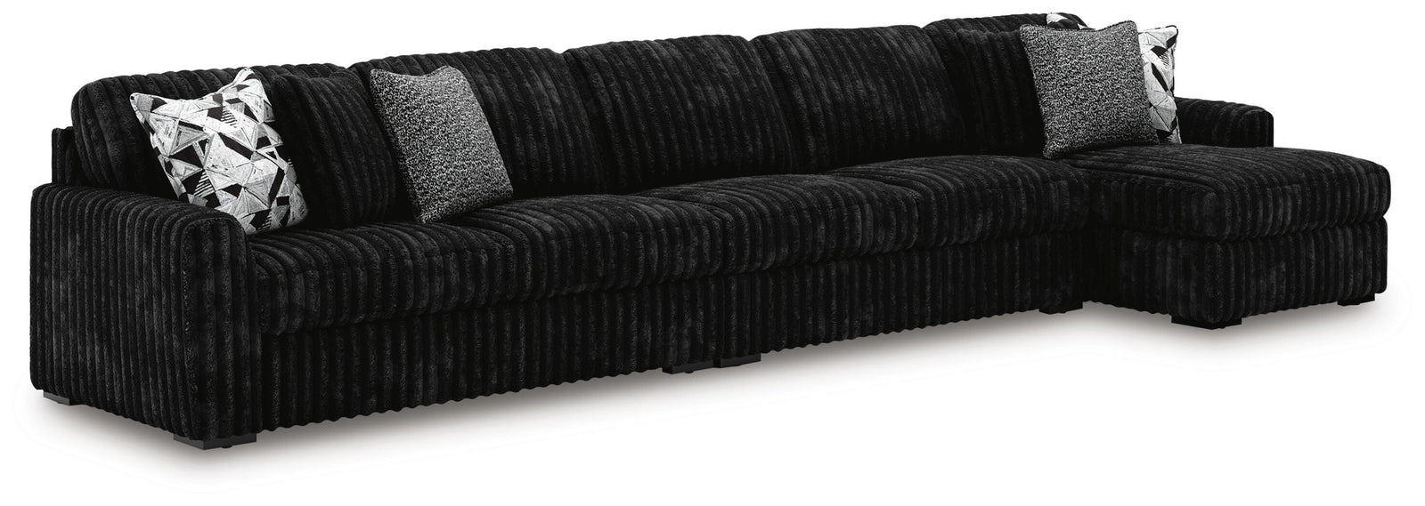 Midnight-Madness 3-Piece Sectional with Chaise (98103-SI)
