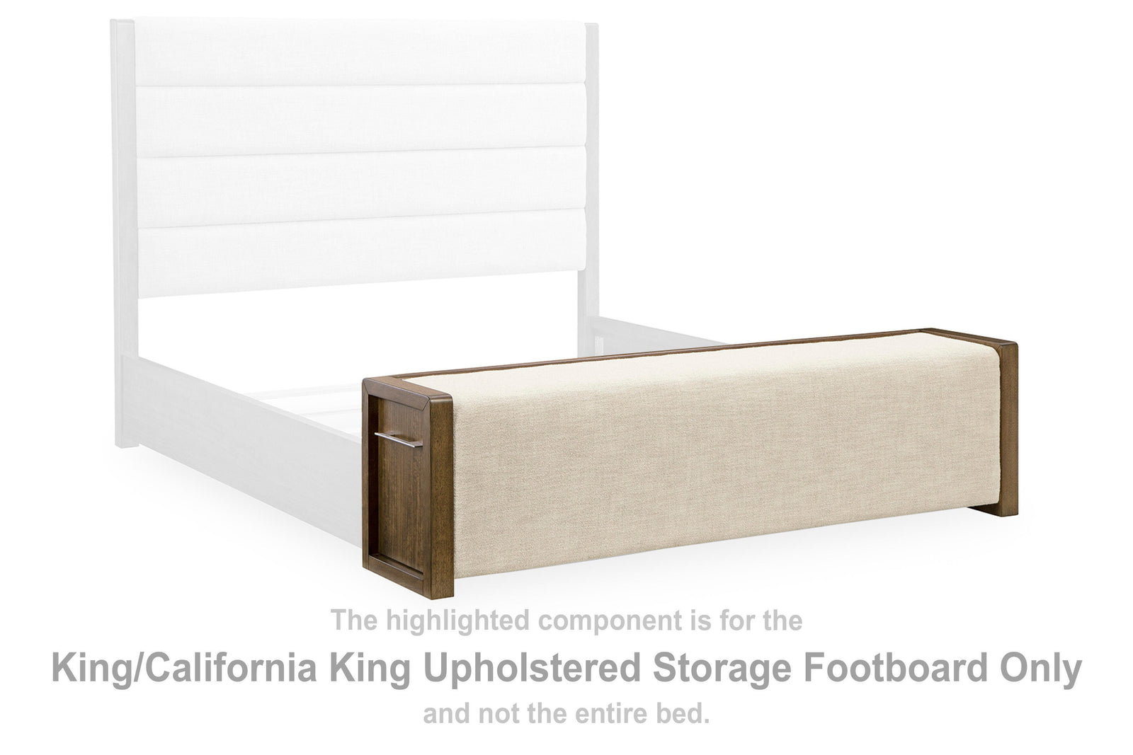 Marxmore Upholstered Storage Footboard - Brown (B863-SI) - Image 2
