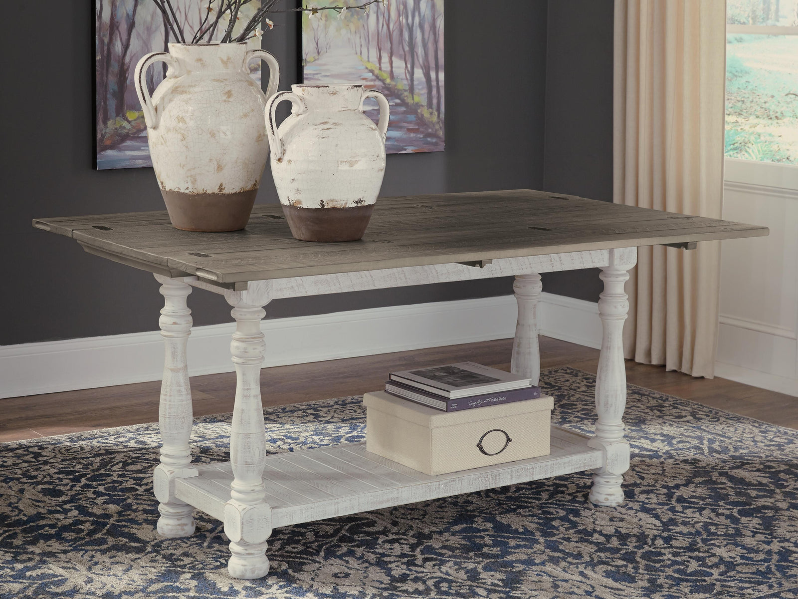 Havalance Sofa/Console Table - Gray/White (T814-SI) - Image 7