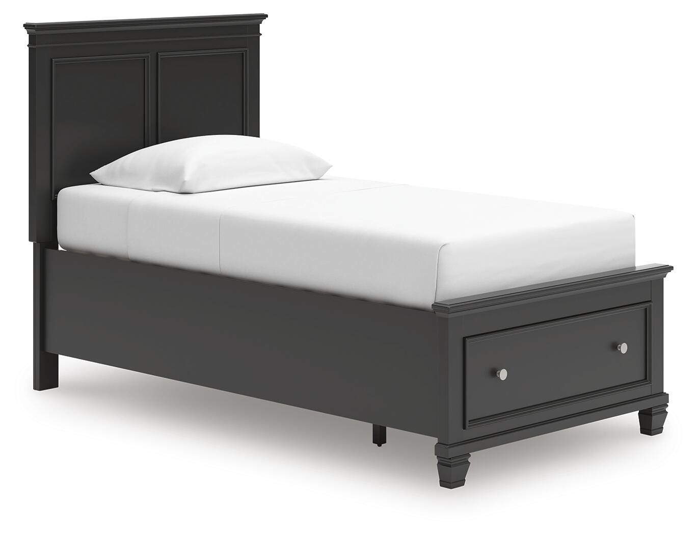Lanolee Panel Storage Bed (Youth) - Black (B687-SI)