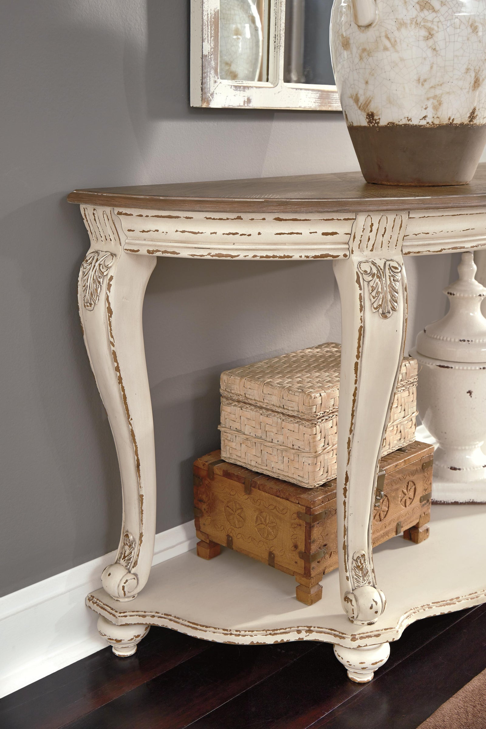 Realyn Sofa Table - White/Brown (T743-SI) - Image 6