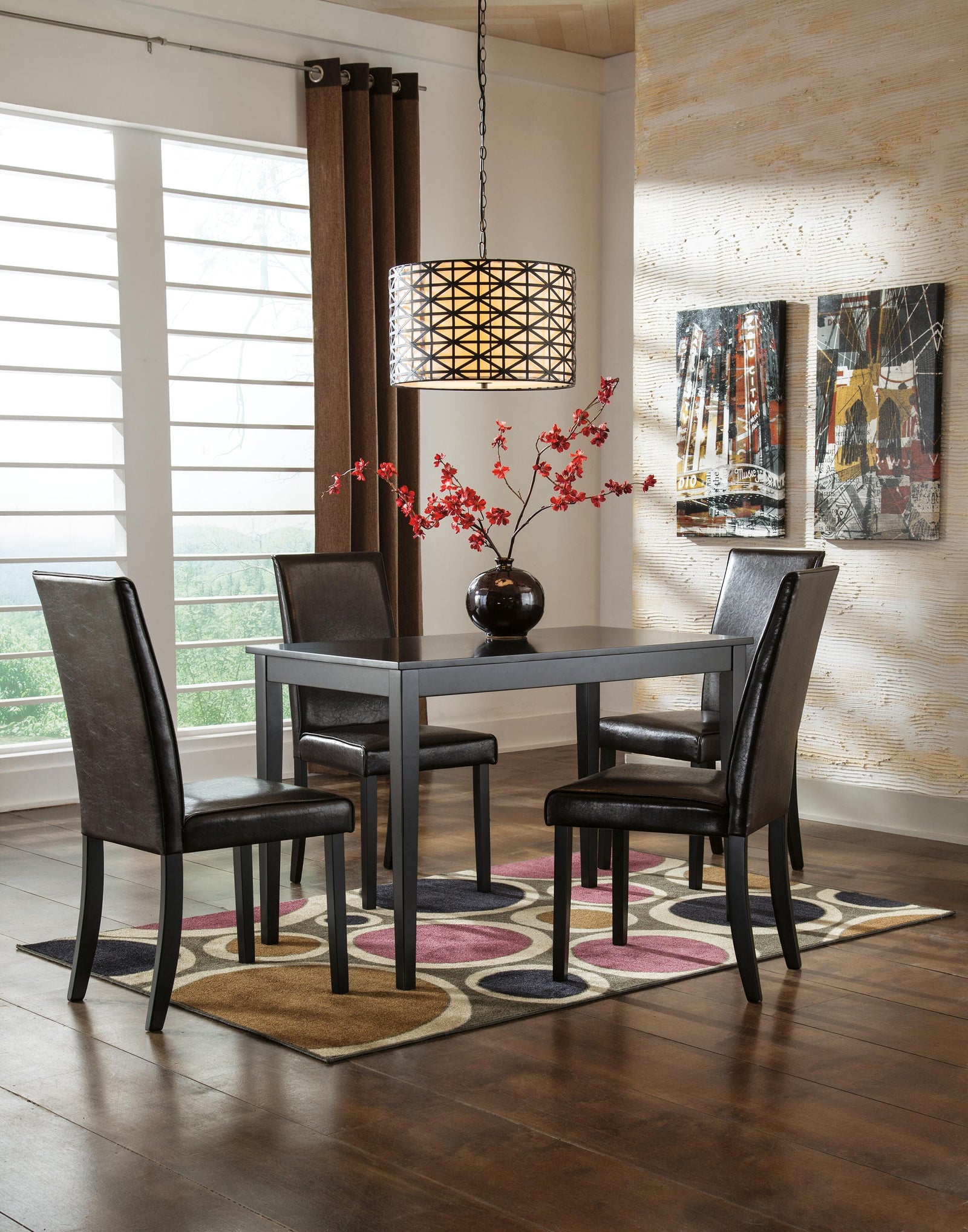 Kimonte Dining Table and 4 Chairs (D250-SI) - Image 2