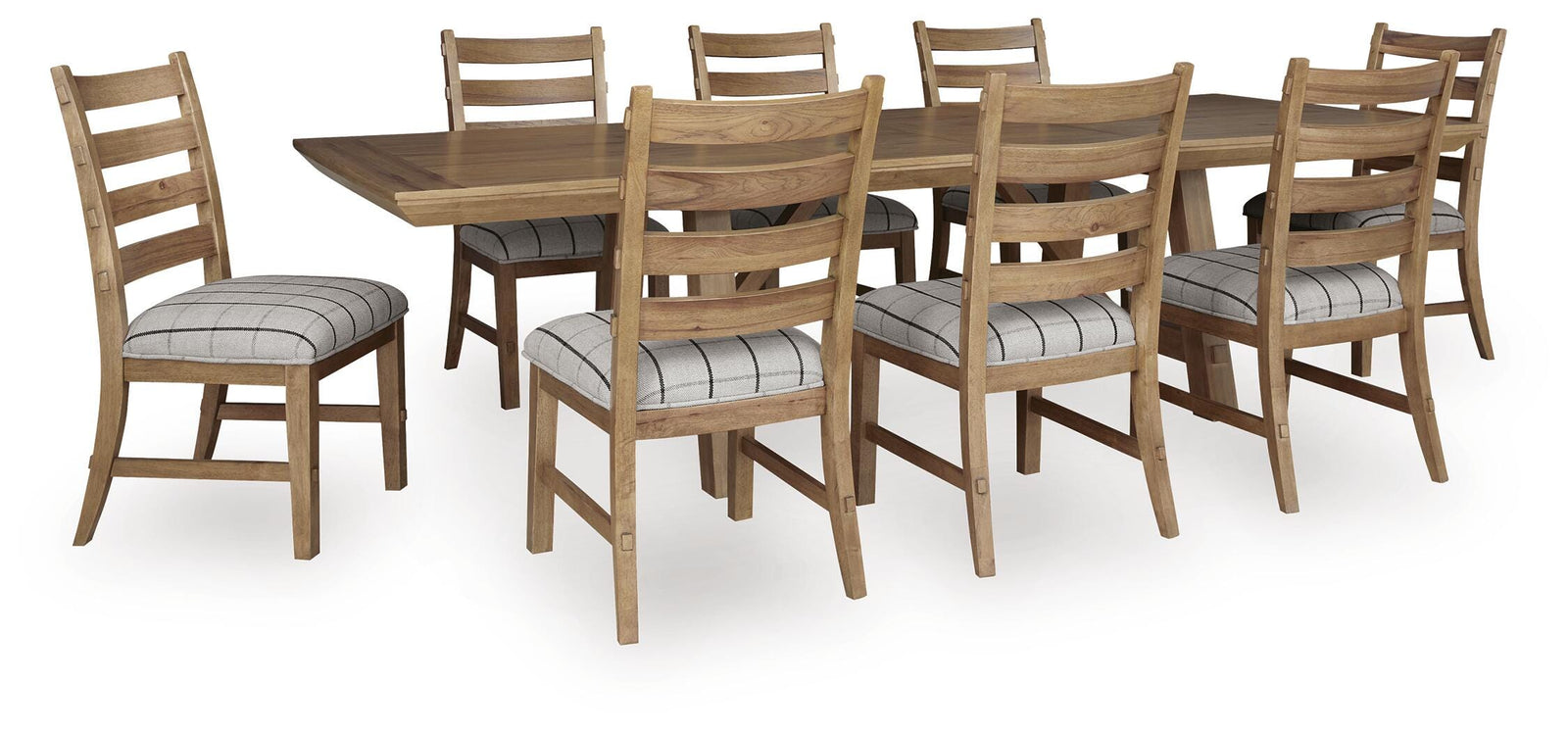 Ridgester Extension Dining Table and 8 Chairs (D858-SI)