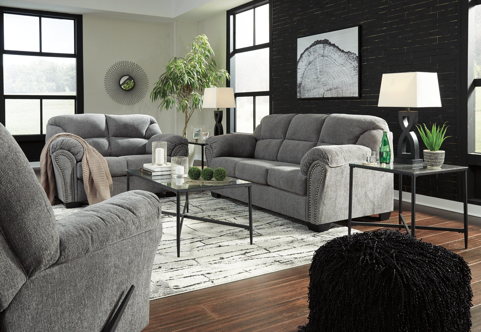 Allmaxx Sofa, Loveseat and Recliner (28105-SI) - Image 5