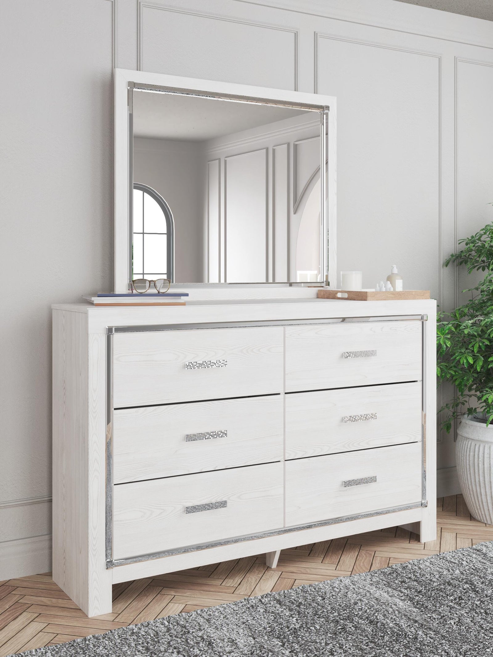 Altyra Upholstered Panel Bed, Dresser and Mirror (B2640-SI) - Image 14