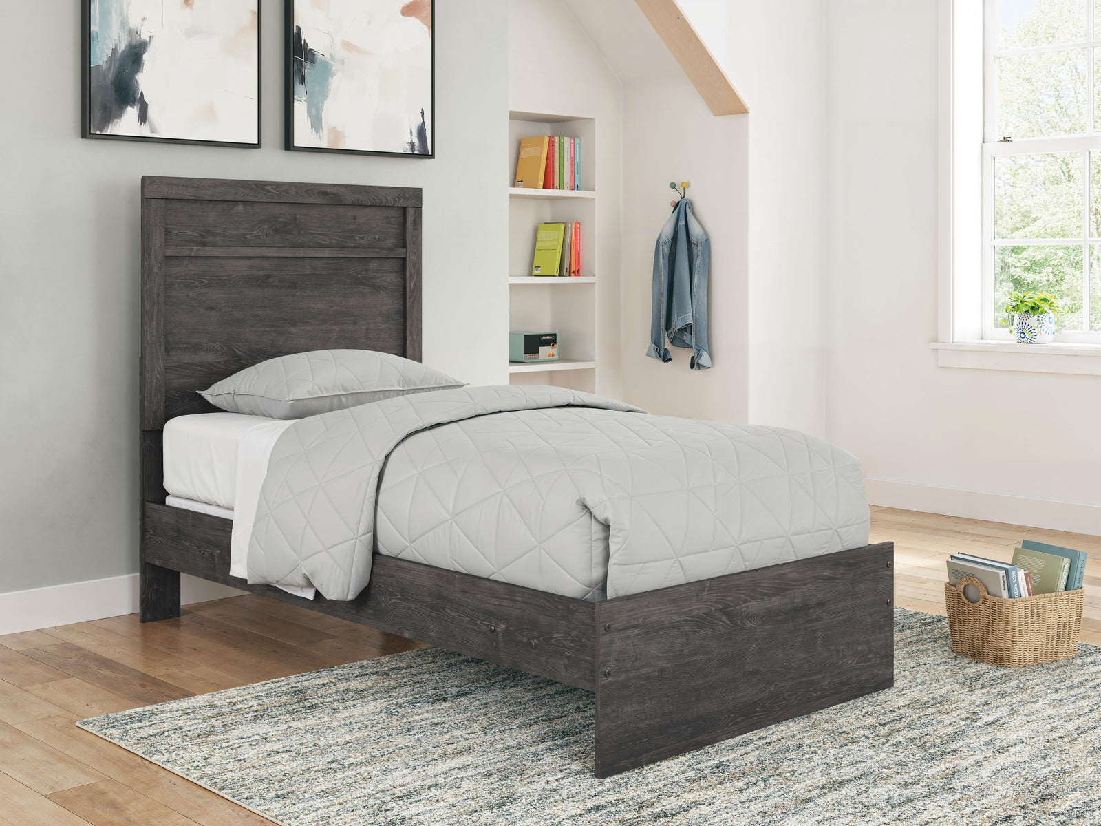 Belachime Panel Bed (Youth) - Charcoal (B2589-SI) - Image 7