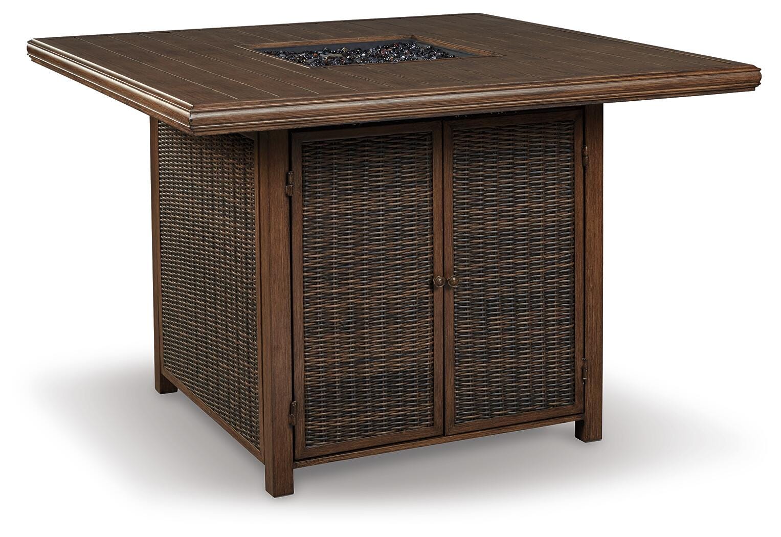 Paradise Trail Outdoor Counter Height Dining Table with 6 Barstools (P750-SI) - Image 4