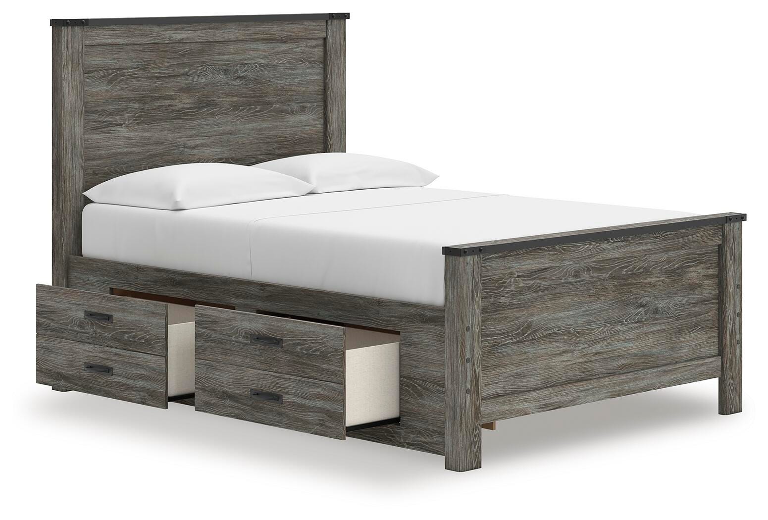 Frandern Panel Bed with Storage (Youth) - Black/Gray (B4480-SI) - Image 3