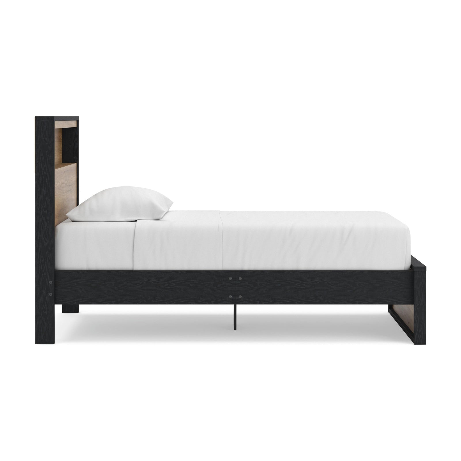 Kozmour Bookcase Complete Bed Frame - Black/Brown (EB1460-SI) - Image 27