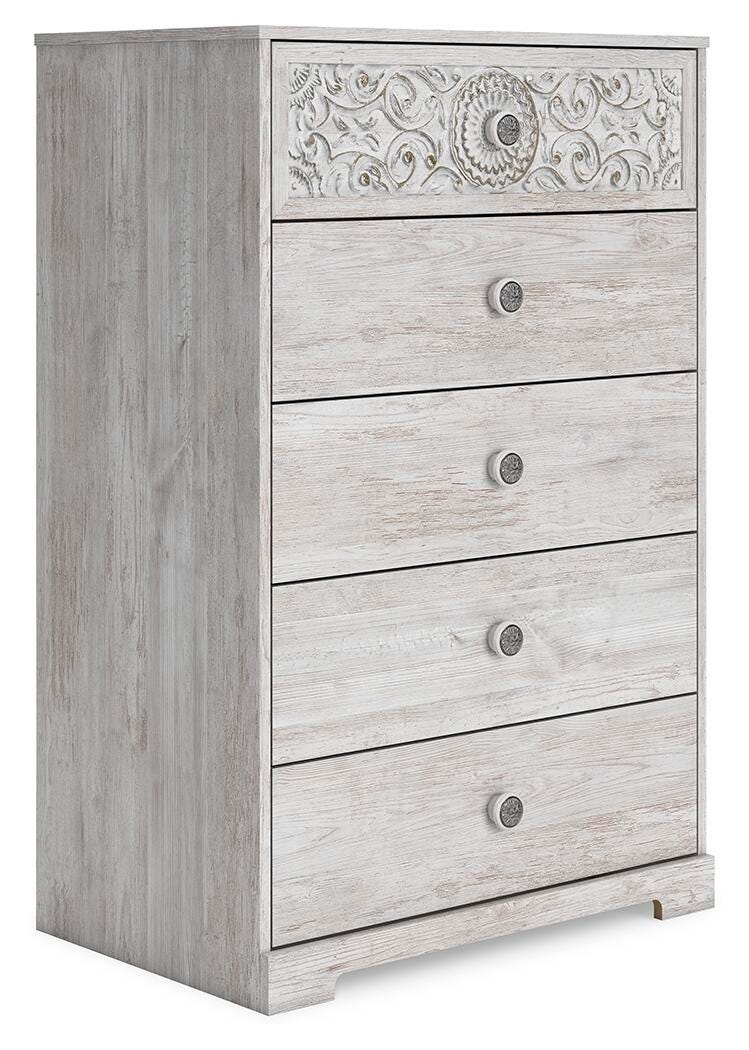 Paxberry Chest of Drawers - Whitewash (EB1811-SI) - Image 2