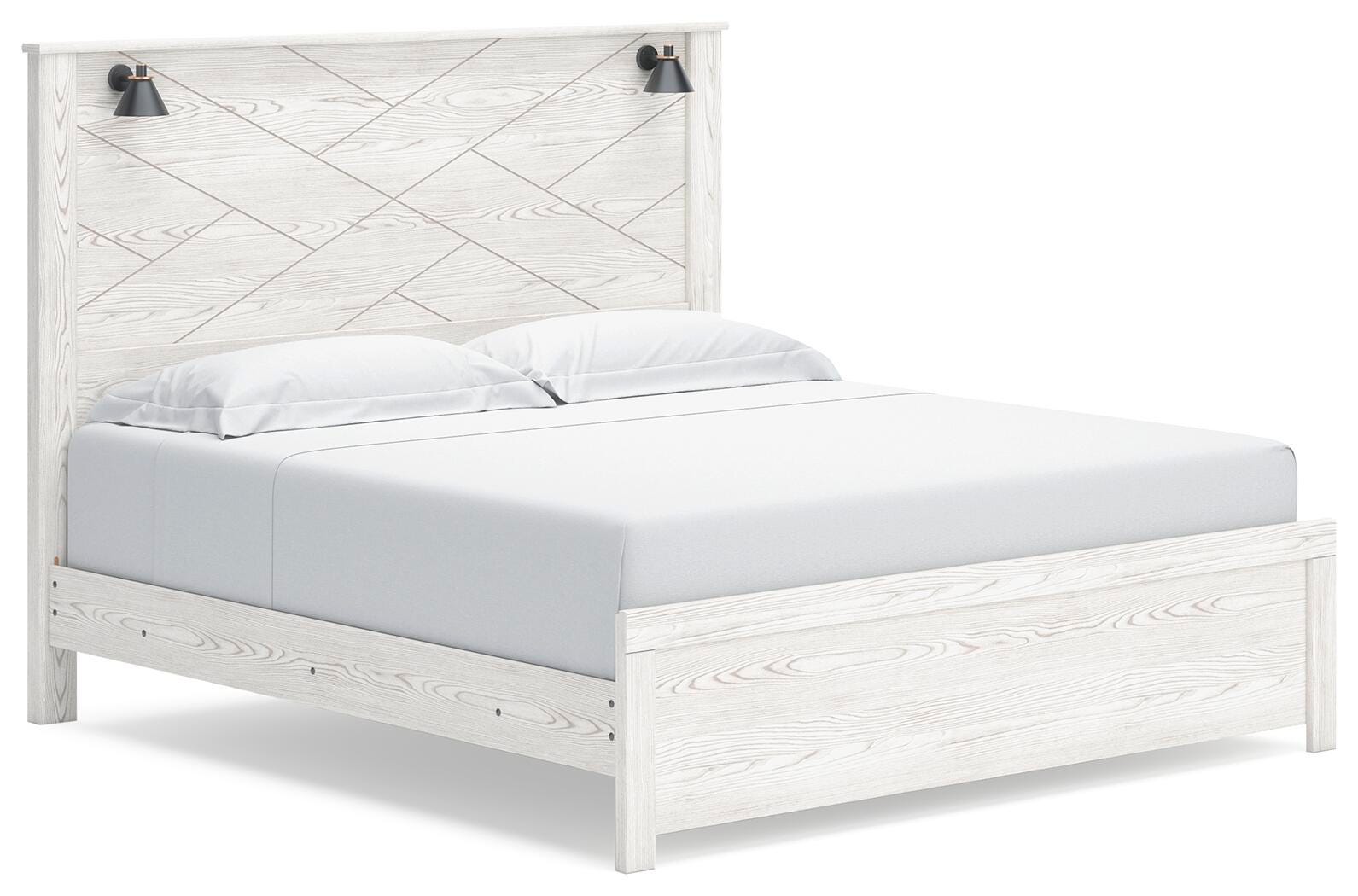 Gerridan Panel Bed - White/Gray (B1190-SI)