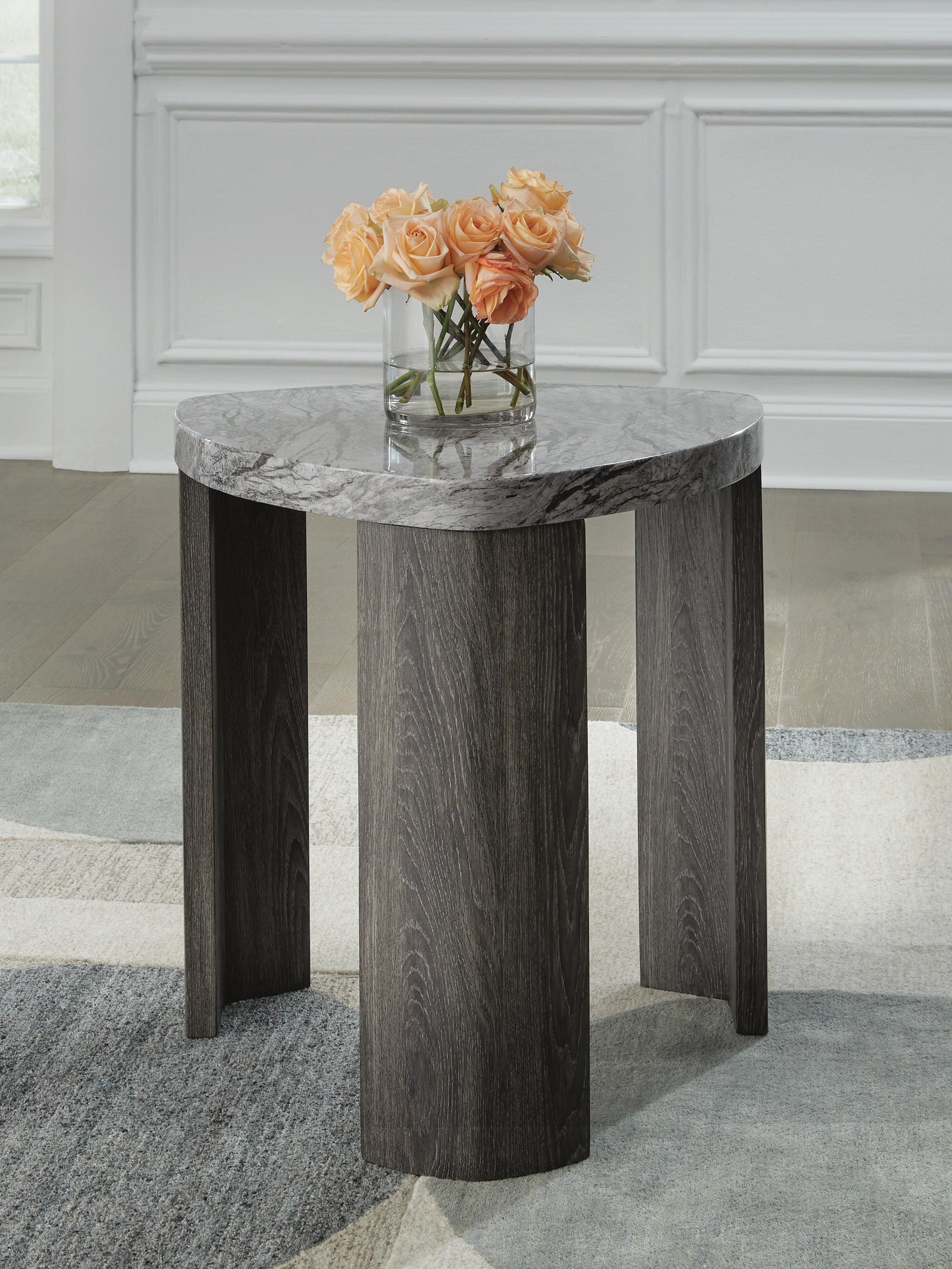 Surmour End Table - Gray/Brown (T600-SI) - Image 2