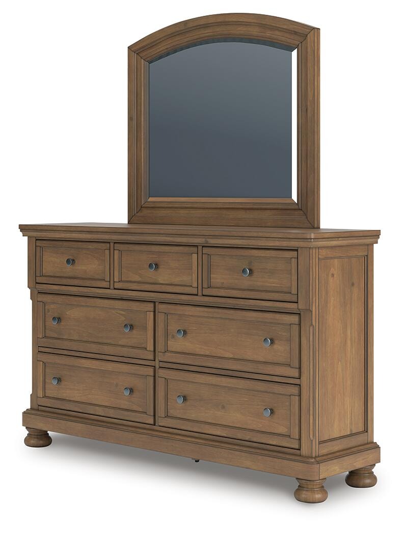 Feddinger Queen Panel Bed, Dresser, Mirror, Chest and Nightstand (PCB779-SI) - Image 8