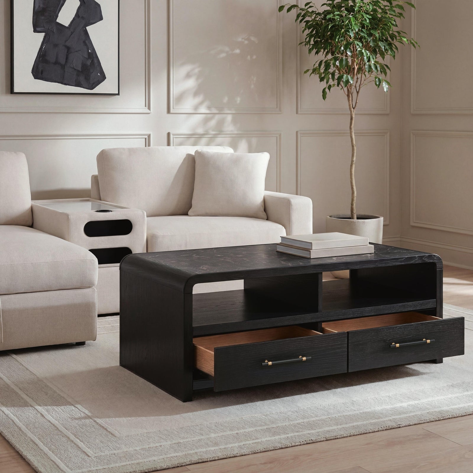 Clanden Coffee Table - Black (T1540-SI) - Image 7
