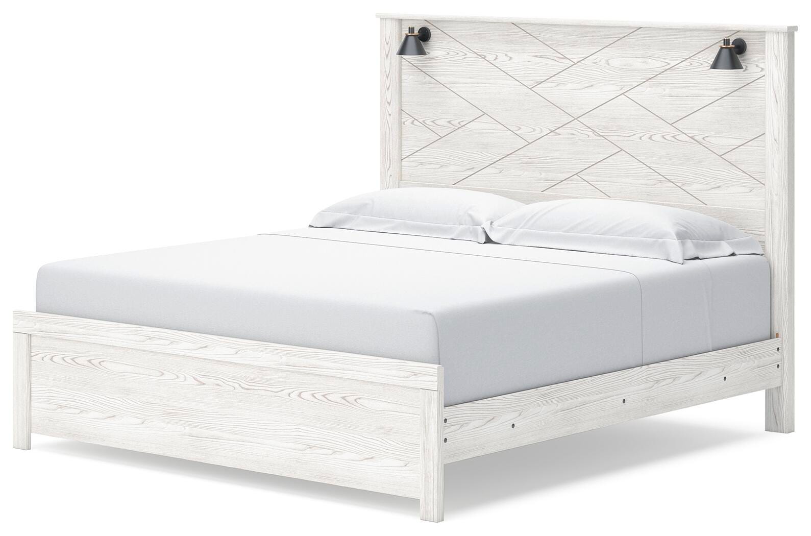 Gerridan Panel Bed, Dresser, Mirror, Chest, and Nightstand - White/Gray (B1190-SI) - Image 12