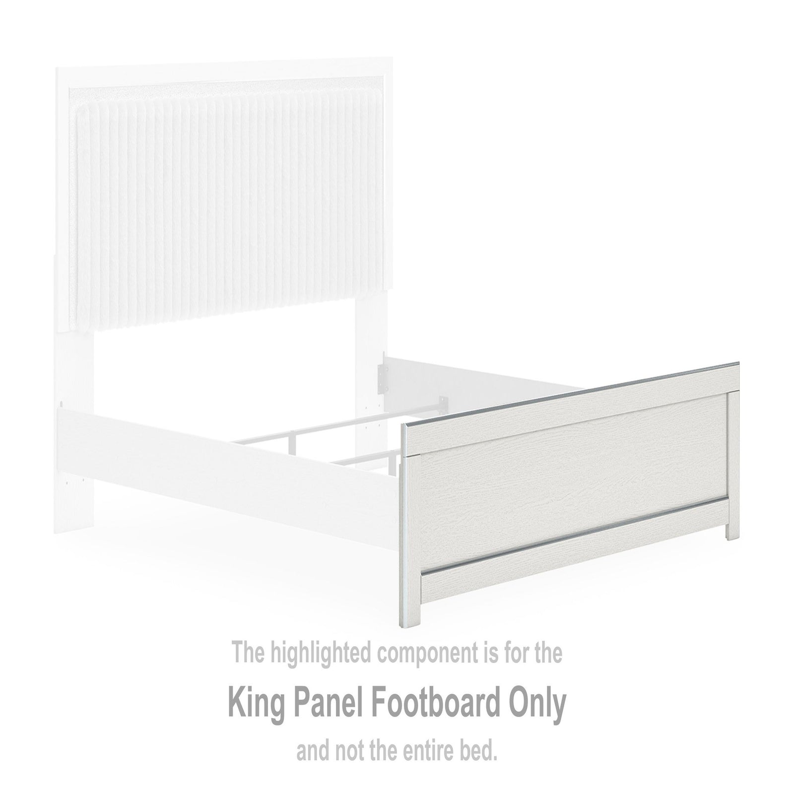 Zuraleus King/California King Upholstered Headboard/Footboard/Roll Slats (PCB3381-SI) - Image 42