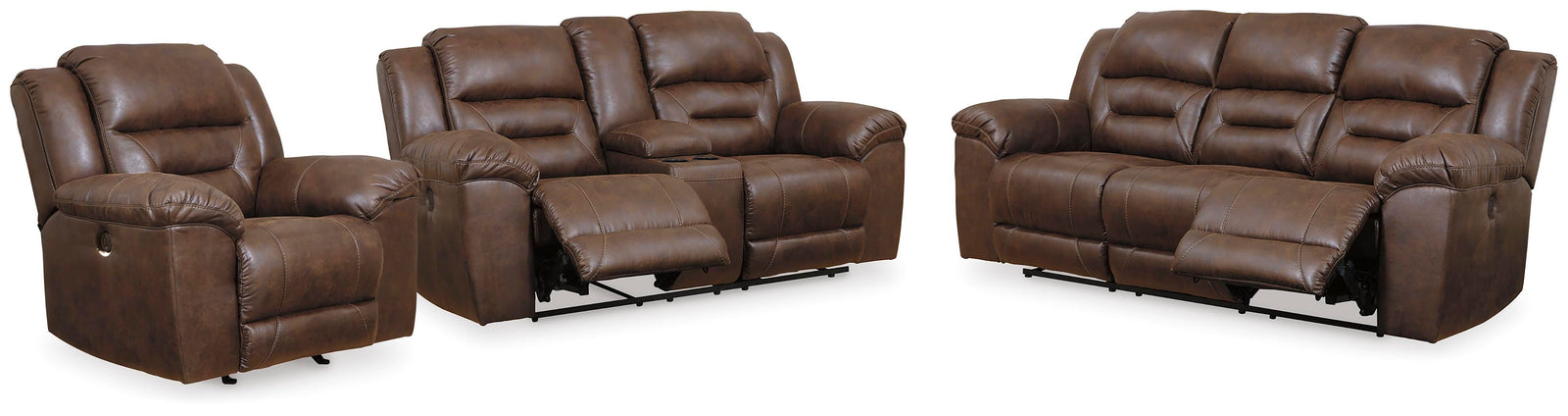 Stoneland Power Reclining Sofa, Loveseat and Recliner (39904-SI)