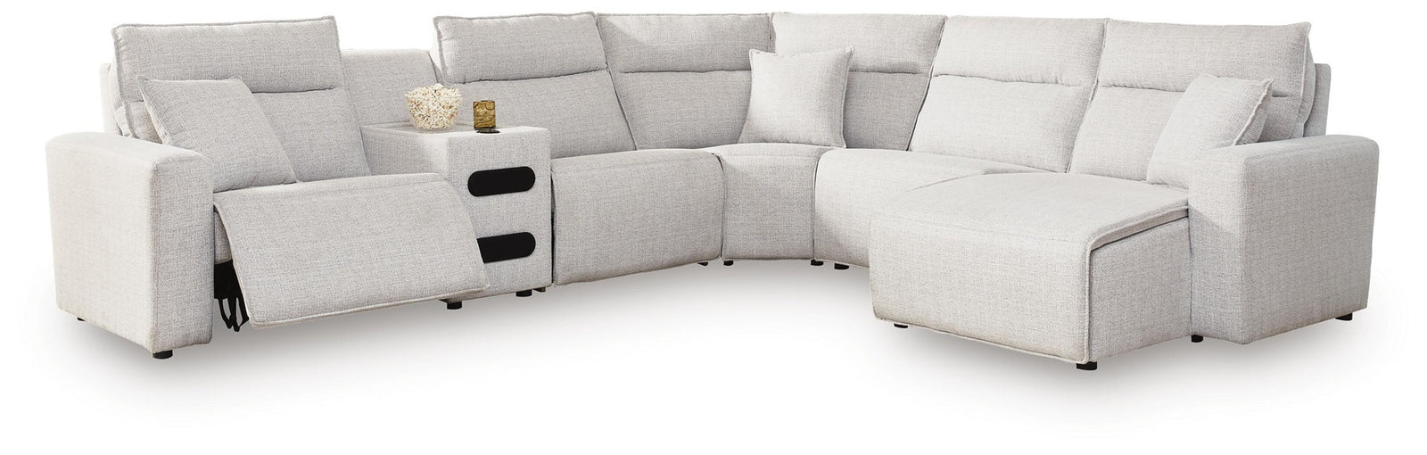 Modmax II 6-Piece Reclining Sectional with Chaise and Audio Console (65907-SI)