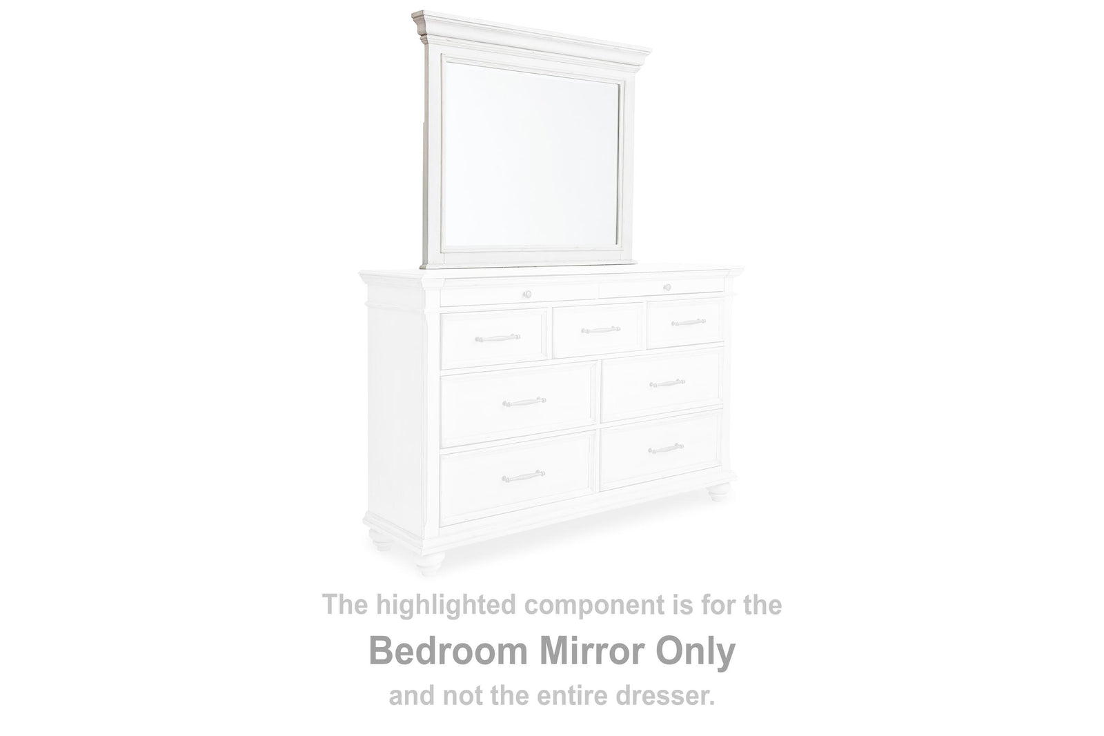 Kanwyn Bedroom Mirror - Whitewash (B777-SI) - Image 3