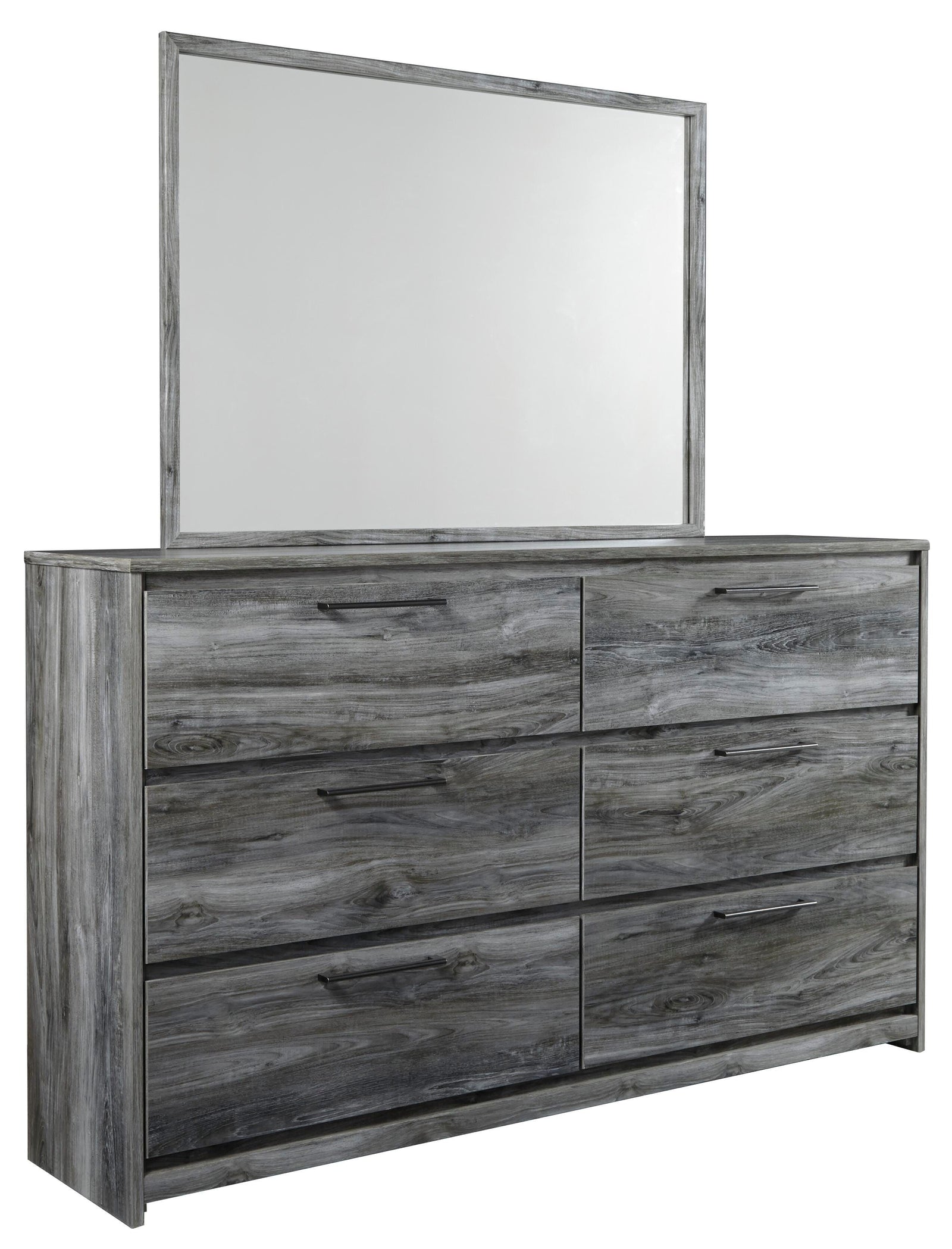 Baystorm Panel Bed, Dresser, Mirror and Nightstand - Gray (B221-SI) - Image 2