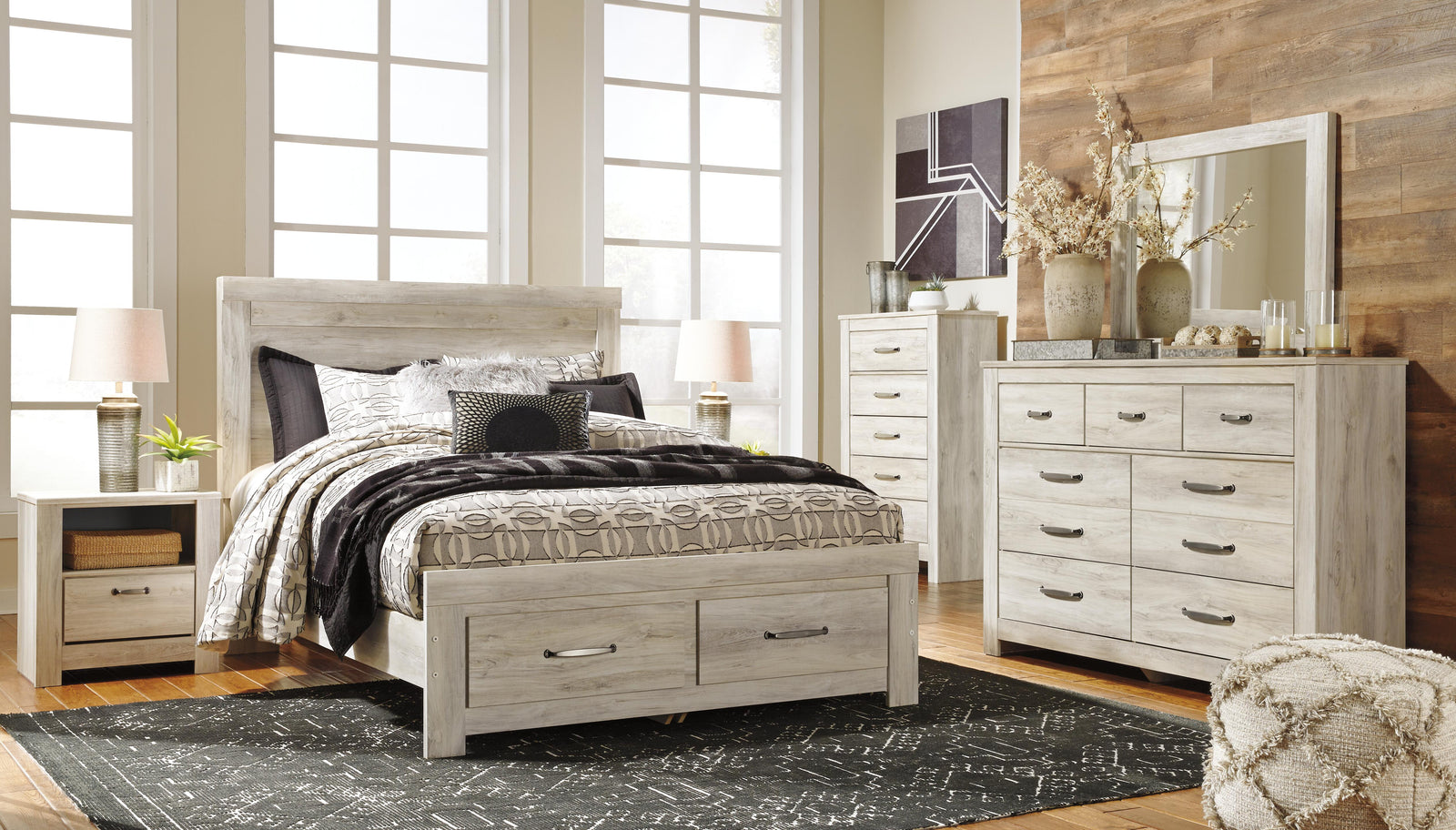 Bellaby Panel Headboard - Whitewash (B331-SI) - Image 12