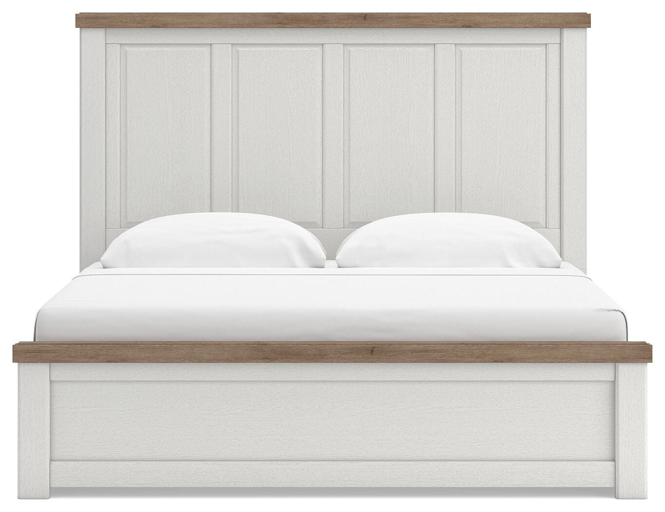 Savonport Panel Bed with Storage - White/Brown (B4615-SI) - Image 2