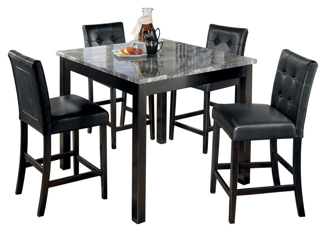 Maysville Counter Height Dining Table and Bar Stools (Set of 5) (D154-SI)