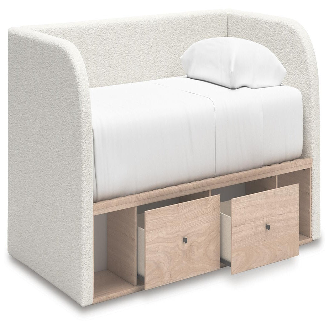 Arloster Twin Upholstered Day Bed with Storage (PCB1566-SI) - Image 4