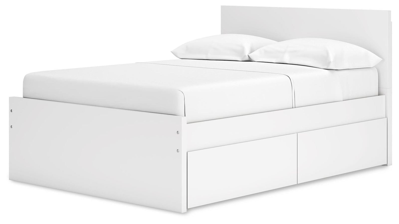 Onita Panel Platform Bed with 2 Side Storage (Youth) - White (EB9630-SI) - Image 3