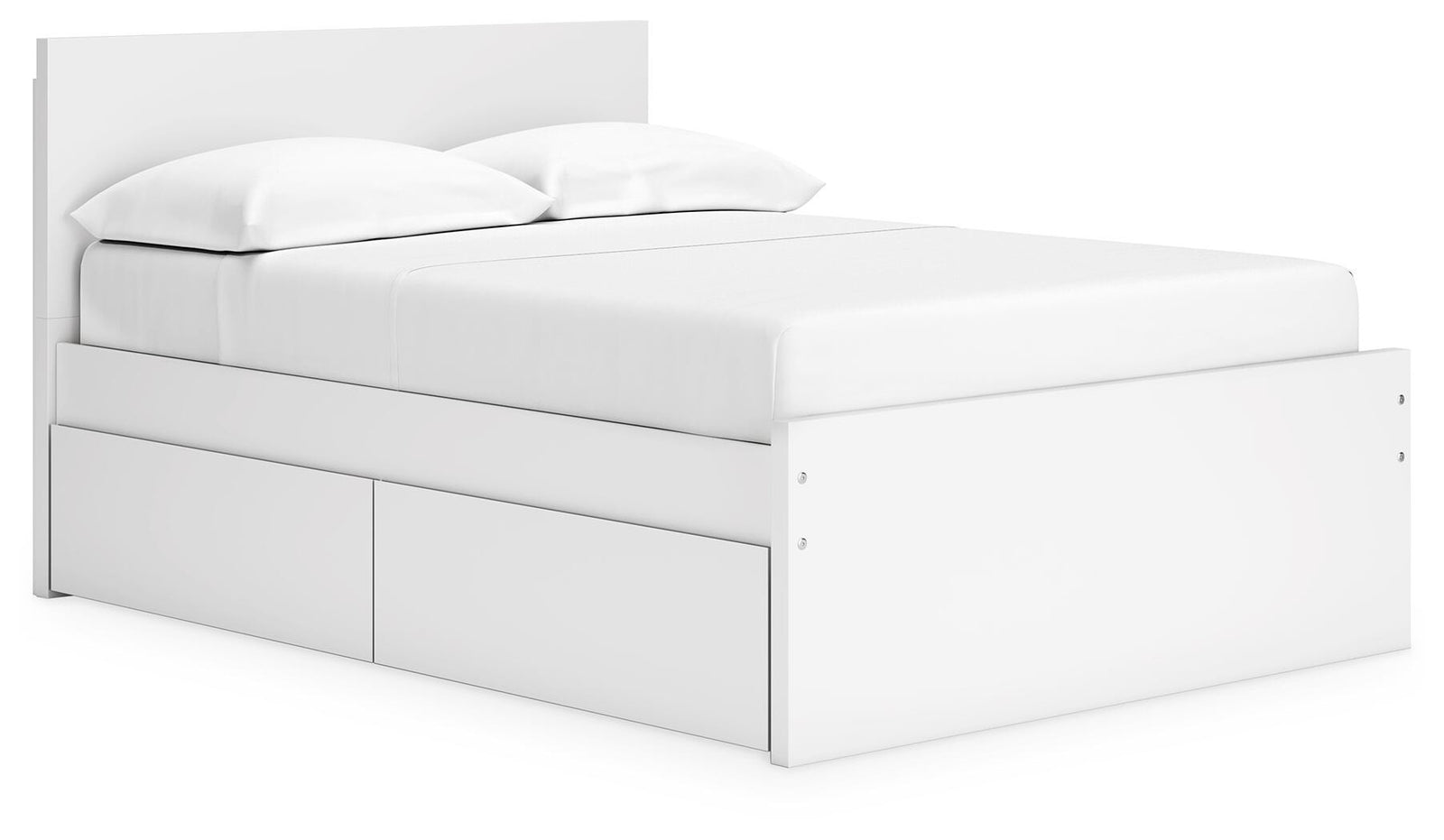 Onita Panel Platform Bed with 2 Side Storage (Youth) - White (EB9630-SI)